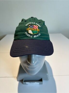 Pebble Beach 100th U.S. Open Embroidered Baseball Cap - Green & Navy
